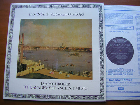 GEMINIANI: SIX CONCERTI GROSSI Op. 3       HOGWOOD / THE ACADEMY OF ANCIENT MUSIC     DSLO 526