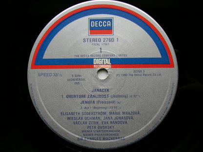 JANACEK: JENUFA    SODERSTROM / OCHMAN / DVORSKY / POPP / VIENNA PHILHARMONIC / MACKERRAS    3LP     D276D3