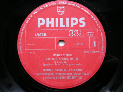 STRAUSS: EIN HELDENLEBEN     HAITINK / CONCERTGEBOUW ORCHESTRA     6500 048