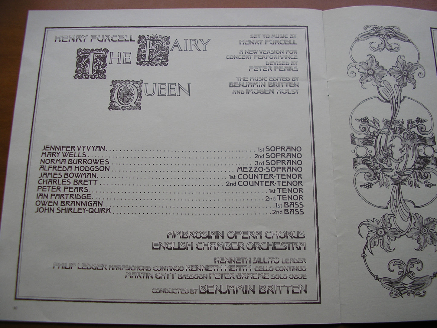 PURCELL: THE FAIRY QUEEN (1692)     SOLOISTS / AMBROSIAN OPERA CHORUS / ENGLISH CHAMBER ORCHESTRA / BRITTEN     2LP     SET 499/500