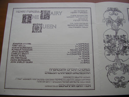 PURCELL: THE FAIRY QUEEN (1692)     SOLOISTS / AMBROSIAN OPERA CHORUS / ENGLISH CHAMBER ORCHESTRA / BRITTEN     2LP     SET 499/500