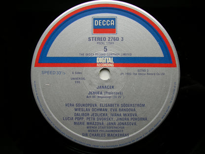 JANACEK: JENUFA    SODERSTROM / OCHMAN / DVORSKY / POPP / VIENNA PHILHARMONIC / MACKERRAS    3LP     D276D3