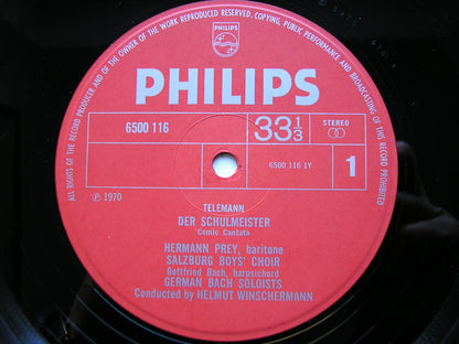 TELEMANN: THREE CANTATAS     PREY / GERMAN BACH SOLOISTS / WINSCHERMANN     6500 116