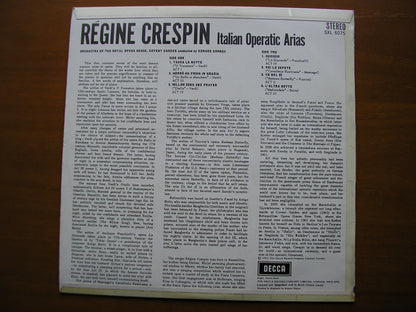 SXL 6075  ITALIAN ARIAS: VERDI / PONCHIELLI / BOITO / MASCAGNI / PUCCINI     CRESPIN / OROHCG / DOWNES     ED1