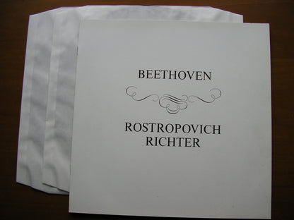 BEETHOVEN: COMPLETE SONATAS FOR CELLO & PIANO     ROSTROPOVICH / RICHTER    2LP     SAL 3453 / 4