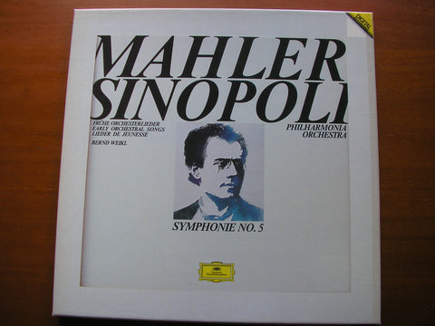 MAHLER: SYMPHONY No. 5 / SIX EARLY SONGS    WEIKL / PHILHARMONIA ORCHESTRA / SINOPOLI   2 LP   415 476