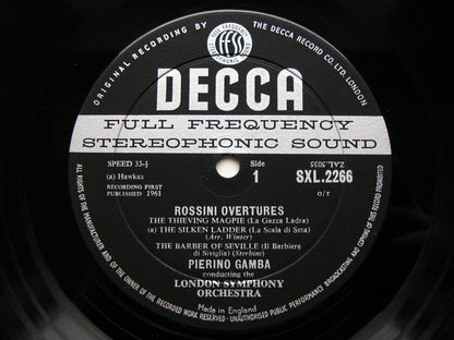 SXL 2266  ROSSINI: FIVE OVERTURES     GAMBA / LONDON SYMPHONY     ED1