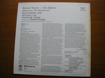 STRAUSS: DON QUIXOTE / ROSENKAVALIER Waltzes     TORTELIER / STAATSKAPELLE DRESDEN / KEMPE     ASD 3074