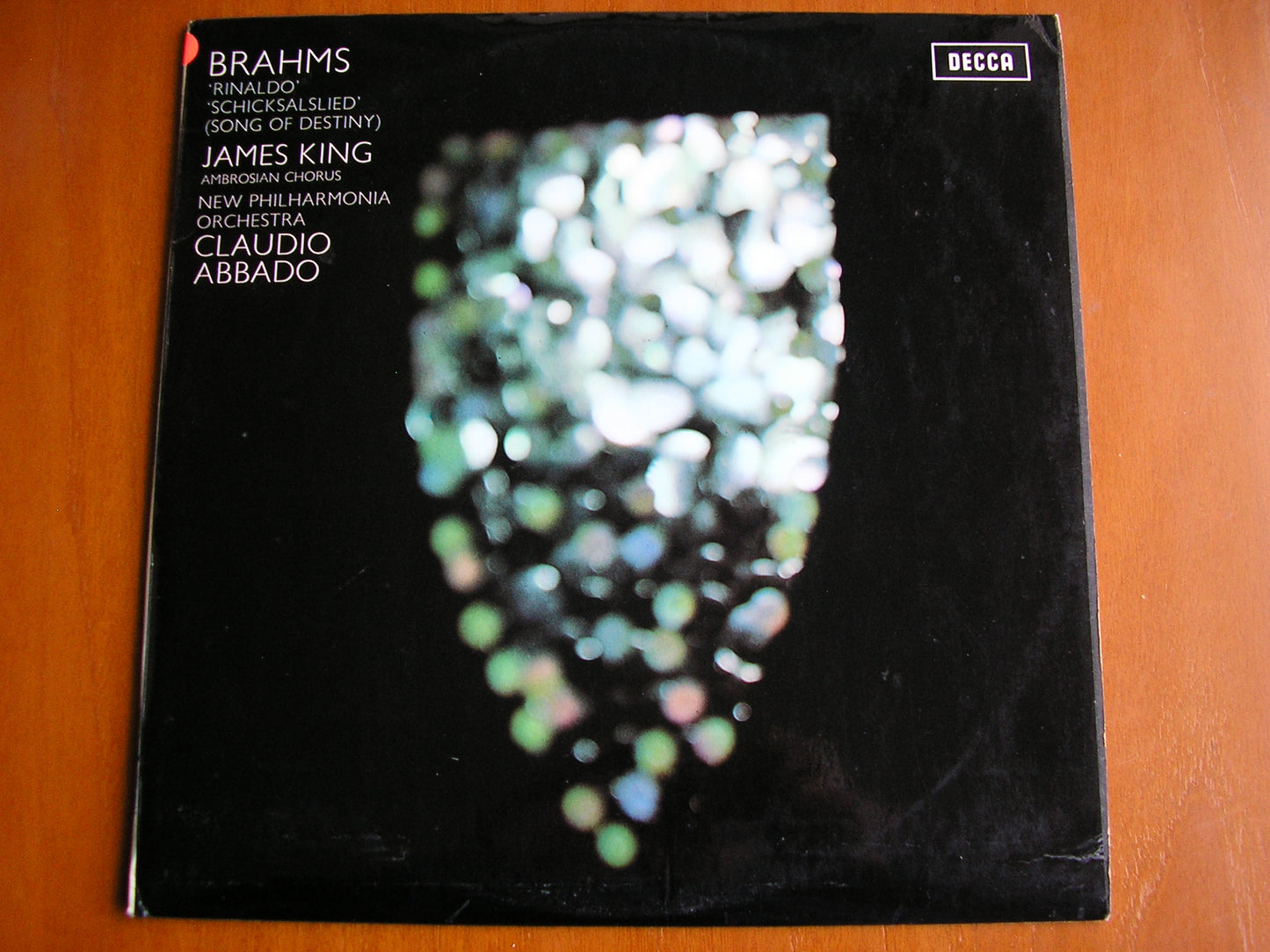 BRAHMS: RINALDO  cantata / SCHICKSALSLIED     KING / NEW PHILHARMONIA / ABBADO   test pressing     SXL 6386