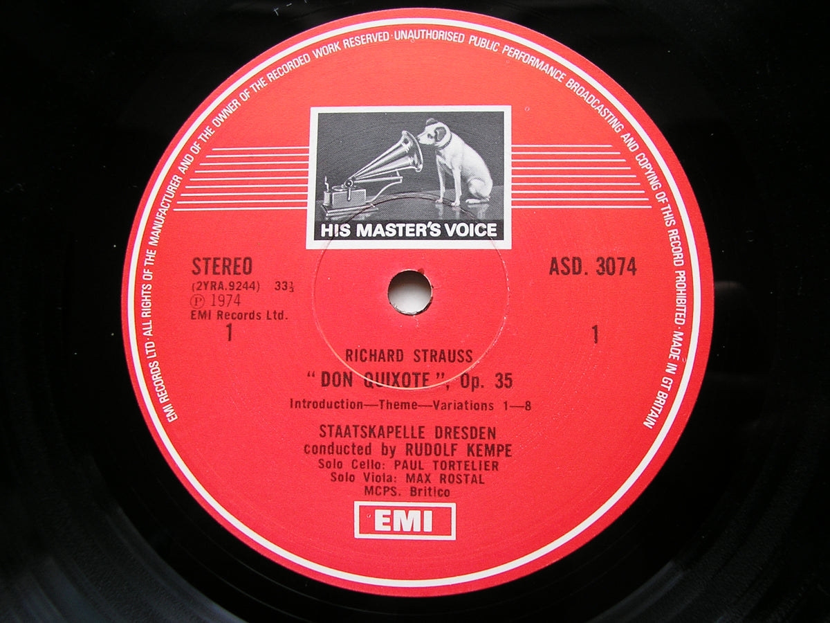 STRAUSS: DON QUIXOTE / ROSENKAVALIER Waltzes     TORTELIER / STAATSKAPELLE DRESDEN / KEMPE     ASD 3074