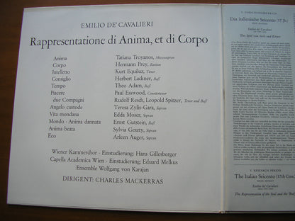 DE CAVALIERI: RAPPRESENTAZIONE DI ANIMA E DI CORPO    SOLOISTS / CAPELLA ACADEMICA WIEN / MACKERRAS     2708 016