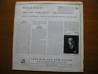 STRAUSS: METAMORPHOSEN / TOD UND VERKLARUNG      KLEMPERER / PHILHARMONIA       SAX 2437