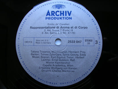 DE CAVALIERI: RAPPRESENTAZIONE DI ANIMA E DI CORPO    SOLOISTS / CAPELLA ACADEMICA WIEN / MACKERRAS     2708 016