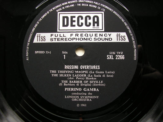 SXL 2266  ROSSINI: FIVE OVERTURES     GAMBA / LONDON SYMPHONY    ED4