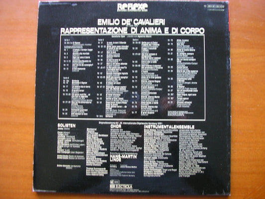DE CAVALIERI: RAPPRESENTAZIONE DI ANIMA E DI CORPO       SOLOISTS / INSTRUMENTAL ENSEMBLE / LINDE     2LP     063 30 130/1