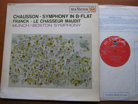 CHAUSSON: SYMPHONY in B / FRANCK: LE CHASSEUR MAUDIT     MUNCH / BOSTON SYMPHONY    SB 6528