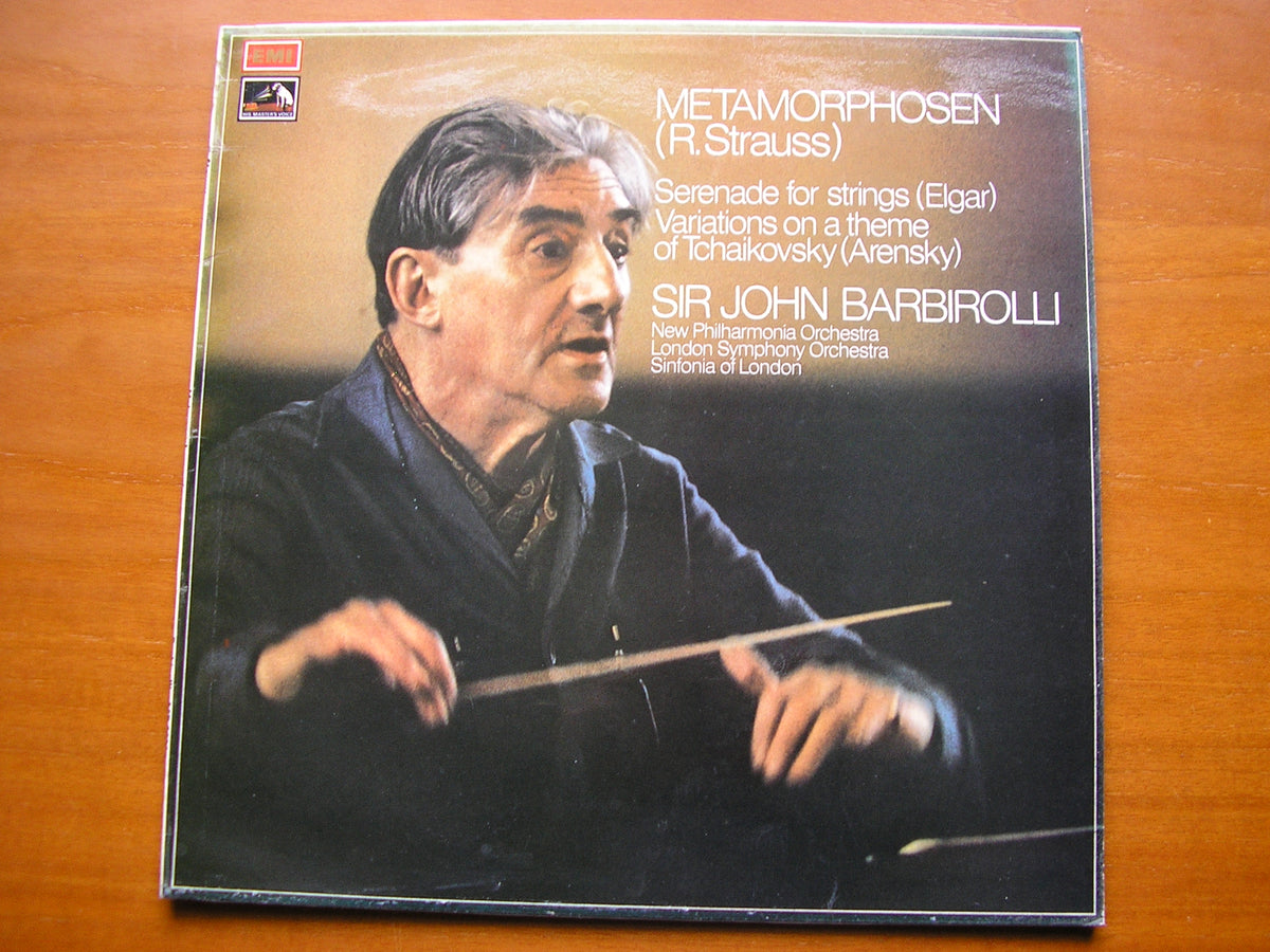 STRAUSS: METAMORHOSEN / ELGAR: SERENADE / ARENSKY: TCHAIKOVSKY VARIATIONS      BARBIROLLI / NPO / LSO     ASD 2830