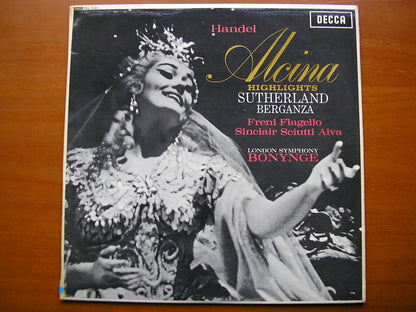 SXL 6080  HANDEL: ALCINA  excerpts    SUTHERLAND / BERGANZA / FRENI / ALVA / LONDON SYMPHONY / BONYNGE     ED1