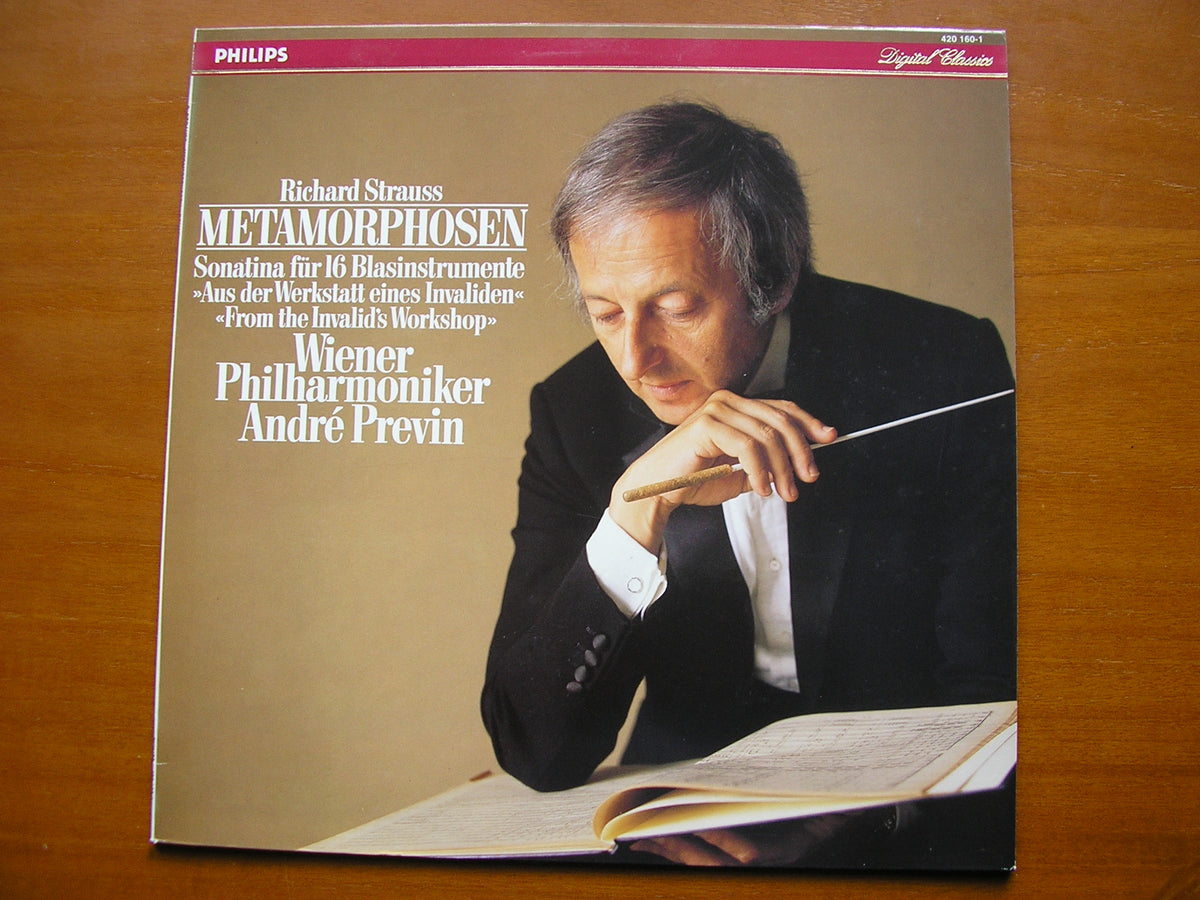 STRAUSS:  METAMORPHOSEN / SONATINA FOR 16 WIND INSTRUMENTS     PREVIN / VIENNA  PHILHARMONIC      420 160