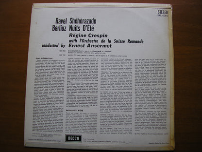 SXL 6081  BERLIOZ: LES NUITS D'ETE / RAVEL: SHEHERAZADE       CRESPIN / SUISSE ROMANDE / ANSERMET     ED1