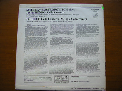 TISHCHENKO: CELLO CONCERTO / SAUGUET: CELLO CONCERTO      ROSTROPOVICH / LENINGRAD PO / MOSCOW RADIO SO / BLAZHKOV     ASD 2803