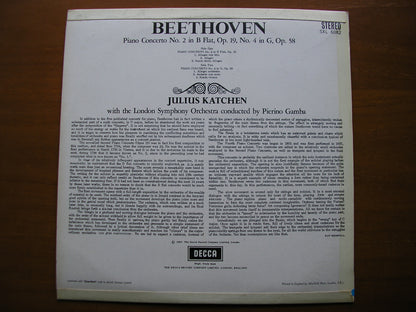 SXL 6082  BEETHOVEN: PIANO CONCERTOS Nos. 2 & 4       KATCHEN / LONDON SYMPHONY / GAMBA      ED1