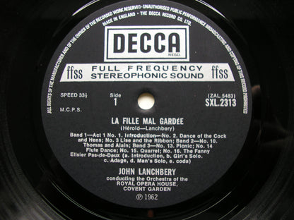 SXL 2313  HEROLD: LA FILLE MAL GARDEE    LANCHBERY / ORCHESTRA OF THE ROYAL OPERA HOUSE COVENT GARDEN       ED4
