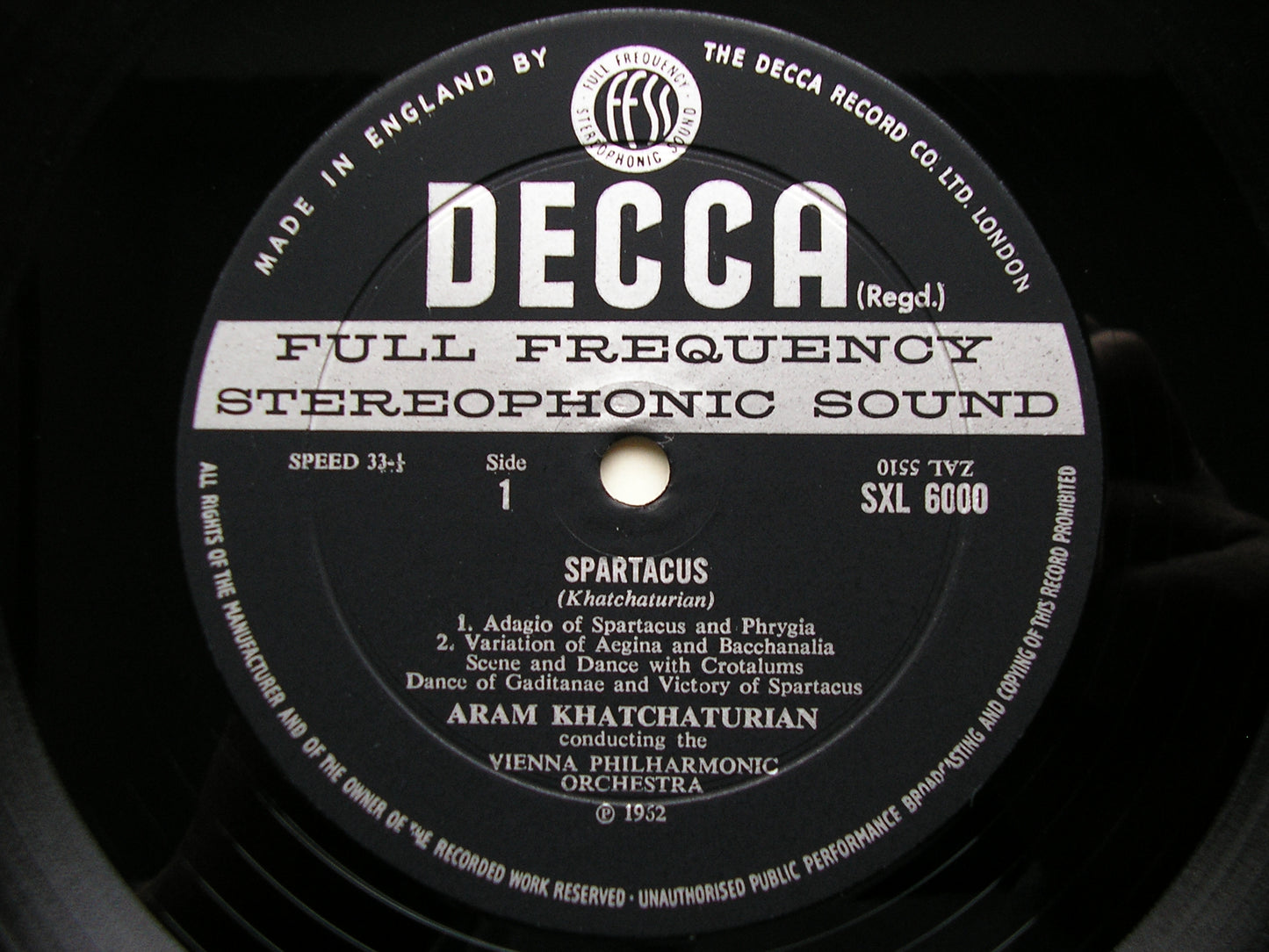 SXL 6000  KHACHATURIAN: SPARTACUS / GAYANEH      KHACHATURIAN / VIENNA PHILHARMONIC     ED2