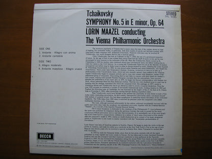 SXL 6085  TCHAIKOVSKY: SYMPHONY No. 5      MAAZEL / VIENNA PHILHARMONIC      ED1