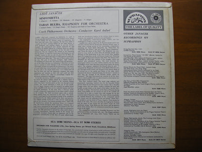 JANACEK: SINFONIETTA / TARAS BULBA    ANCERL / CZECH PHILHARMONIC    SUA ST 50380