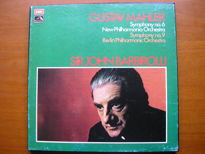 MAHLER: SYMPHONIES Nos. 6 & 9     BARBIROLLI / BPO / NPO    3LP     SLS 851