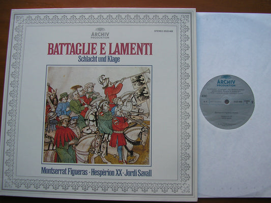 BATTAGLIE E LAMENTI   FIGUERAS / PUSHEE / VAN DER KAMP / HESPERION XX / SAVALL   2533 468