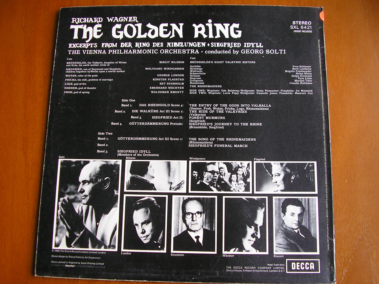WAGNER: THE GOLDEN RING    SOLOISTS / VIENNA PHILHARMONIC / SOLTI   test pressing     SXL 6421