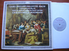 BACH C P E: SIX SYMPHONIES  Wq 182      THE ACADEMY OF ANCIENT MUSIC / HOGWOOD   417 124