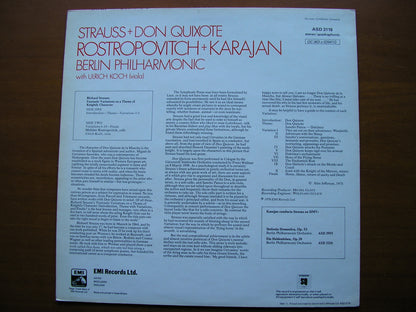 STRAUSS: DON QUIXOTE      ROSTROPOVICH / BERLIN PHILHARMONIC / KARAJAN      ASD 3118