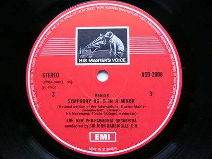 MAHLER: SYMPHONIES Nos. 6 & 9     BARBIROLLI / BPO / NPO    3LP     SLS 851