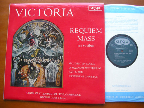 VICTORIA: REQUIEM / FOUR MOTETS     CHOIR OF ST JOHN'S COLLEGE, CAMBRIDGE / GUEST     ZRG 570