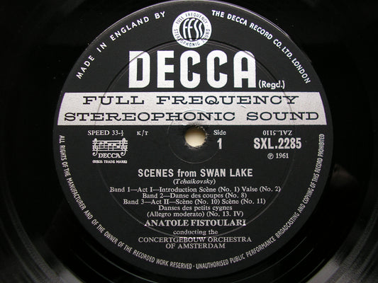 SXL 2285  TCHAIKOVSKY: SWAN LAKE   scenes    FISTOULARI / CONCERTGEBOUW ORCHESTRA     ED2