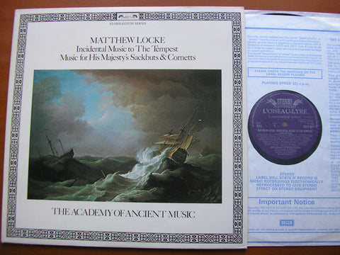 MATTHEW LOCKE: THE TEMPEST / MUSIC FOR HIS MAJESTY'S SACKBUTS & CORNETTS    THE ACADEMY OF ANCIENT MUSIC    DSLO 507