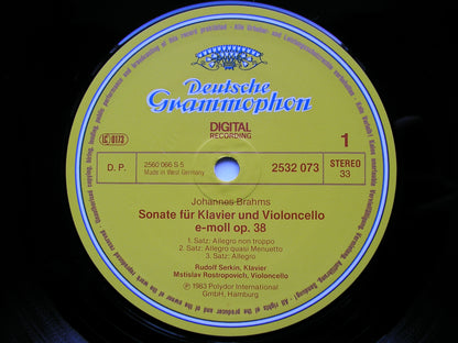 BRAHMS: THE CELLO SONATAS     ROSTROPOVICH / SERKIN      2532 073