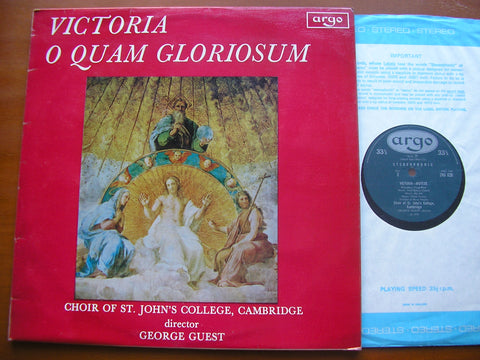 VICTORIA: O QUAM GLORIOSUM    CHOIR OF ST JOHN'S COLLEGE, CAMBRIDGE / GUEST    ZRG 620