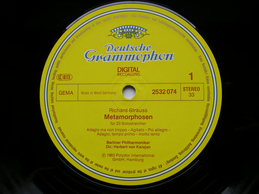 STRAUSS: METAMORPHOSEN / TOD UND VERKLARUNG      KARAJN / BERLIN PHILHARMONIC    2532 074