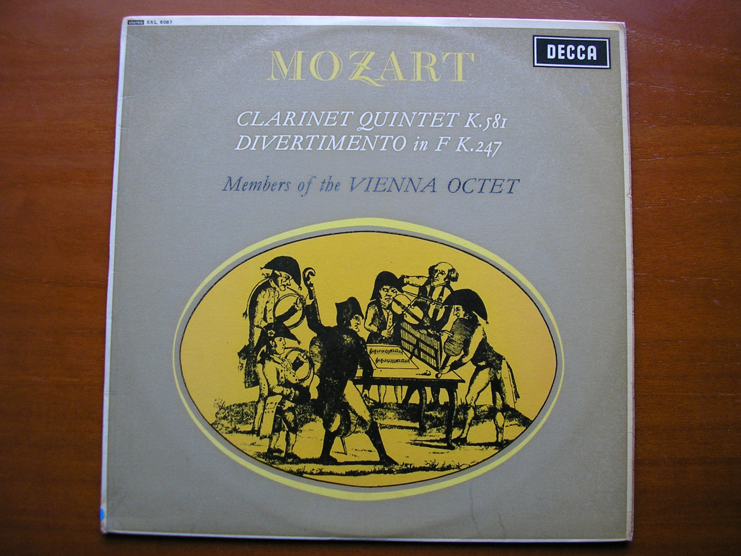SXL 6087  MOZART: CLARINET QUINTET K581 / DIVERTIMENTO K247     BOSKOVSKY / VIENNA OCTET     ED1