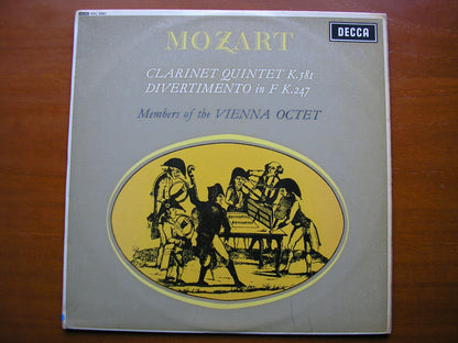SXL 6087  MOZART: CLARINET QUINTET K581 / DIVERTIMENTO K247     BOSKOVSKY / VIENNA OCTET     ED1