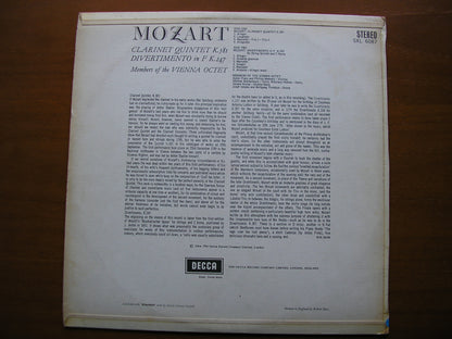 SXL 6087  MOZART: CLARINET QUINTET K581 / DIVERTIMENTO K247     BOSKOVSKY / VIENNA OCTET     ED1