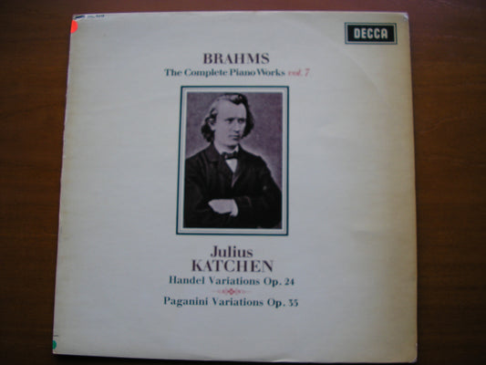 BRAHMS: COMPLETE SOLO PIANO MUSIC Volume 7: HANDEL VARIATIONS / PAGANINI VARIATIONS     JULIUS KATCHEN      test pressing    SXL 6218
