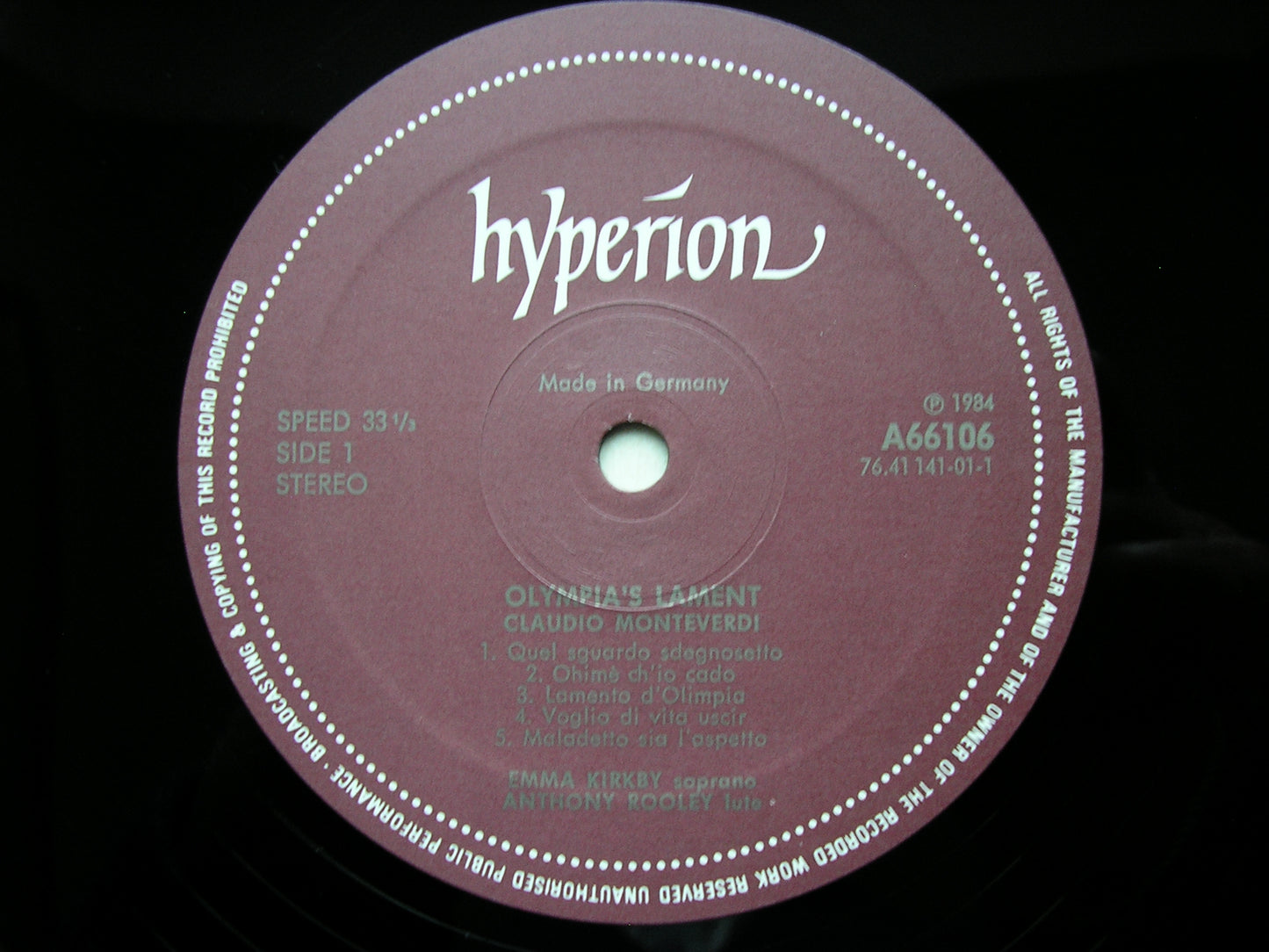 MONTEVERDI & D'INDIA: SONGS     EMMA KIRKBY / ANTHONY ROOLEY     A66106