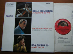ELGAR: CELLO CONCERTO / SEA PICTURES    DU PRE / BAKER / LONDON SYMPHONY / BARBIROLLI      ASD 655