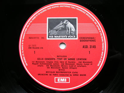 DUTILLEUX & LUTOSLAWSKI: CELLO CONCERTOS     ROSTROPOVICH / ORCHESTRE DE PARIS / BAUDO     ASD 3145
