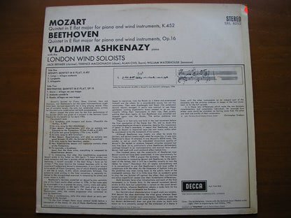 MOZART & BEETHOVEN: PIANO QUINTETS     ASHKENAZY / LONDON WIND SOLOISTS    test pressing     SXL 6252